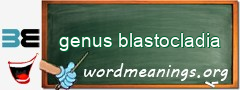 WordMeaning blackboard for genus blastocladia